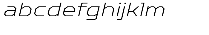 TT Octosquares Expanded Thin Italic Font LOWERCASE