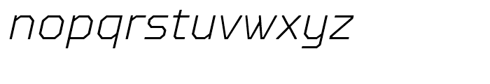TT Octosquares Thin Italic Font LOWERCASE
