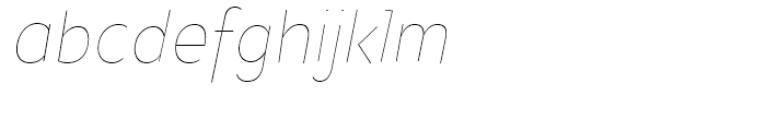 TT Pines Thin Italic Font LOWERCASE