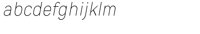 TT Rounds Condensed Thin Italic Font LOWERCASE