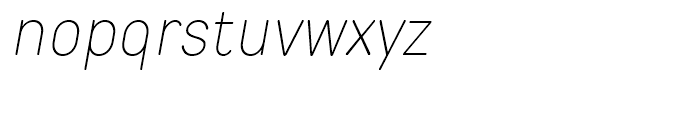 TT Rounds Condensed Thin Italic Font LOWERCASE