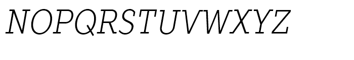 TT Slabs Condensed Light Italic Font UPPERCASE