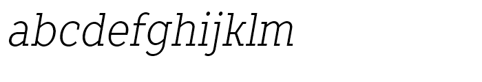 TT Slabs Condensed Light Italic Font LOWERCASE