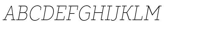 TT Slabs Condensed Thin Italic Font UPPERCASE