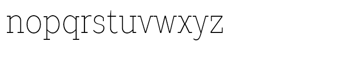 TT Slabs Condensed Thin Font LOWERCASE