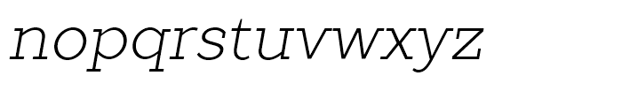 TT Slabs Light Italic Font LOWERCASE