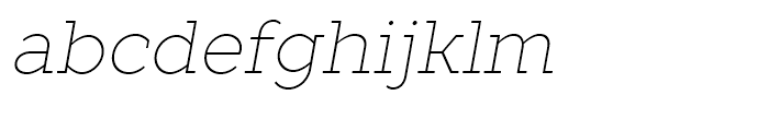 TT Slabs Thin Italic Font LOWERCASE