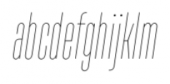TT Bluescreens Round Thin Italic Font LOWERCASE