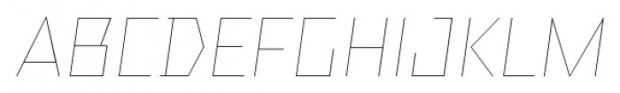 TT Bricks Hairline Italic Font UPPERCASE