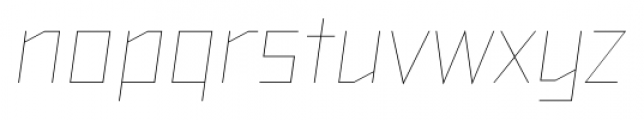 TT Bricks Hairline Italic Font LOWERCASE