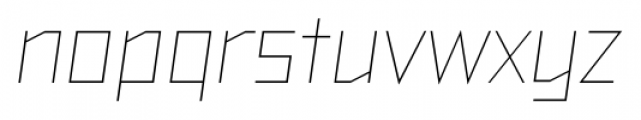 TT Bricks Thin Italic Font LOWERCASE