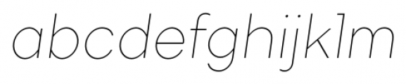 TT Firs Extra Light Italic Font LOWERCASE