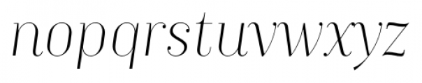 TT Moons Thin Italic Font LOWERCASE