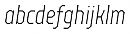 TT Octas Light Italic Font LOWERCASE