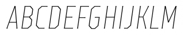 TT Octas Thin Italic Font UPPERCASE