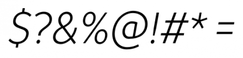 TT Prosto Sans Condensed Light Italic Font OTHER CHARS