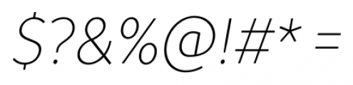 TT Prosto Sans Condensed Thin Italic Font OTHER CHARS