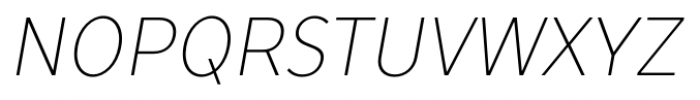 TT Prosto Sans Condensed Thin Italic Font UPPERCASE