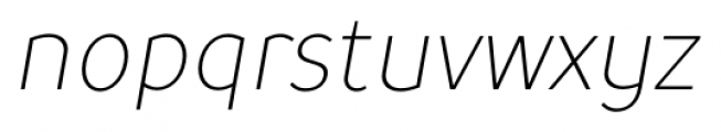 TT Prosto Sans Condensed Thin Italic Font LOWERCASE