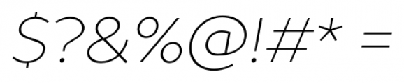 TT Prosto Sans Thin Italic Font OTHER CHARS