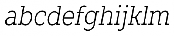 TT Slabs Condensed Light Italic Font LOWERCASE