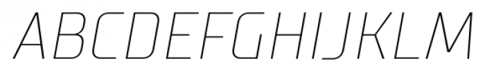 TT Supermolot Condensed Thin Italic Font UPPERCASE