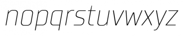 TT Supermolot Condensed Thin Italic Font LOWERCASE