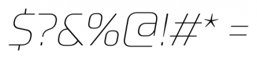 TT Supermolot Thin Italic Font OTHER CHARS