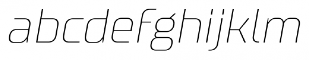 TT Supermolot Thin Italic Font LOWERCASE