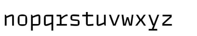 TT Autonomous Variable Mono Roman Font LOWERCASE