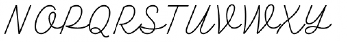 TT Backwards Script Thin Font UPPERCASE