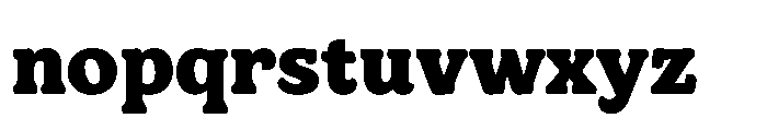 TT Bakers Black Font LOWERCASE