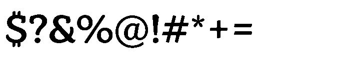 TT Bakers Demi Bold Font OTHER CHARS