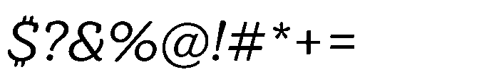 TT Bakers Italic Font OTHER CHARS