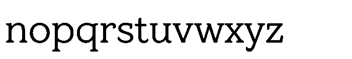 TT Bakers Regular Font LOWERCASE