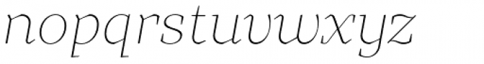 TT Bells Thin Italic Font LOWERCASE