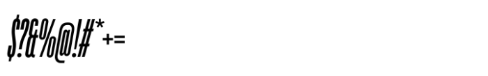 TT Bluescreens Condensed Medium Italic Font OTHER CHARS