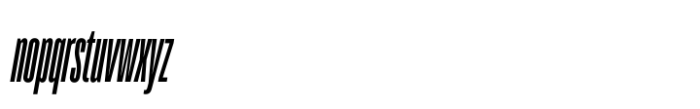 TT Bluescreens Condensed Medium Italic Font LOWERCASE