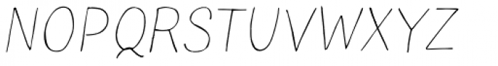 TT Blushes Thin Italic Font UPPERCASE