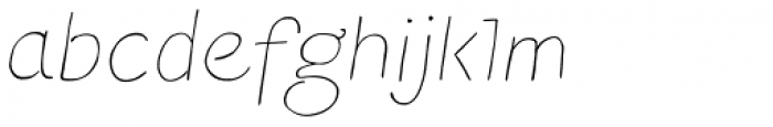 TT Blushes Thin Italic Font LOWERCASE
