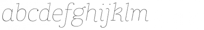TT Coats Thin Italic Font LOWERCASE