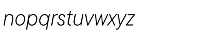 TT Commons Pro Compact Light Italic Font LOWERCASE