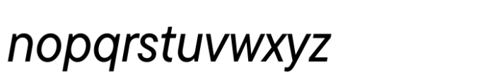 TT Commons Pro Compact Medium Italic Font LOWERCASE