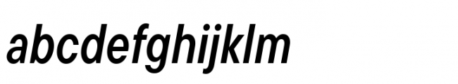 TT Commons Pro Condensed DemiBold Italic Font LOWERCASE