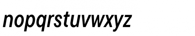 TT Commons Pro Condensed DemiBold Italic Font LOWERCASE