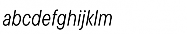TT Commons Pro Condensed Italic Font LOWERCASE