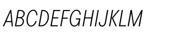 TT Commons Pro Condensed Light Italic Font UPPERCASE