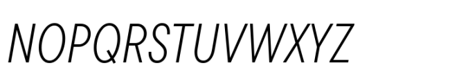 TT Commons Pro Condensed Light Italic Font UPPERCASE