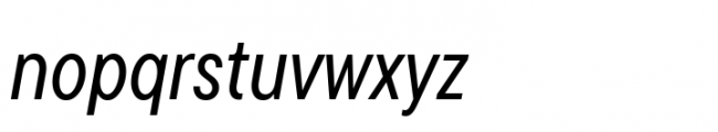 TT Commons Pro Condensed Medium Italic Font LOWERCASE