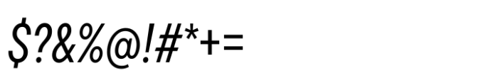 TT Commons Pro Condensed Normal Italic Font OTHER CHARS